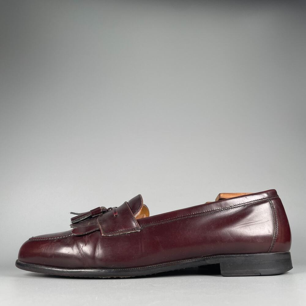 Mezlan Santander Men's 11 Burgundy Leather Slip On Loafers Dress Shoe Casual EUC